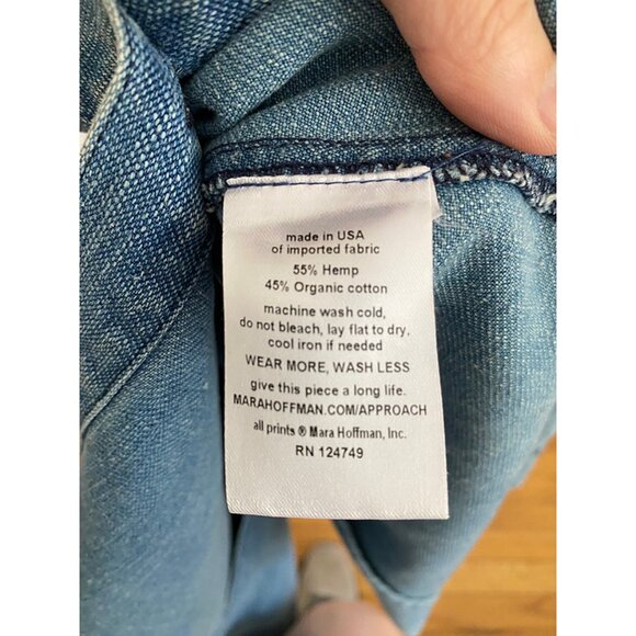 Mara Hoffman Hemp-Organic Cotton Denim Dress XS/S - Picture 9 of 9